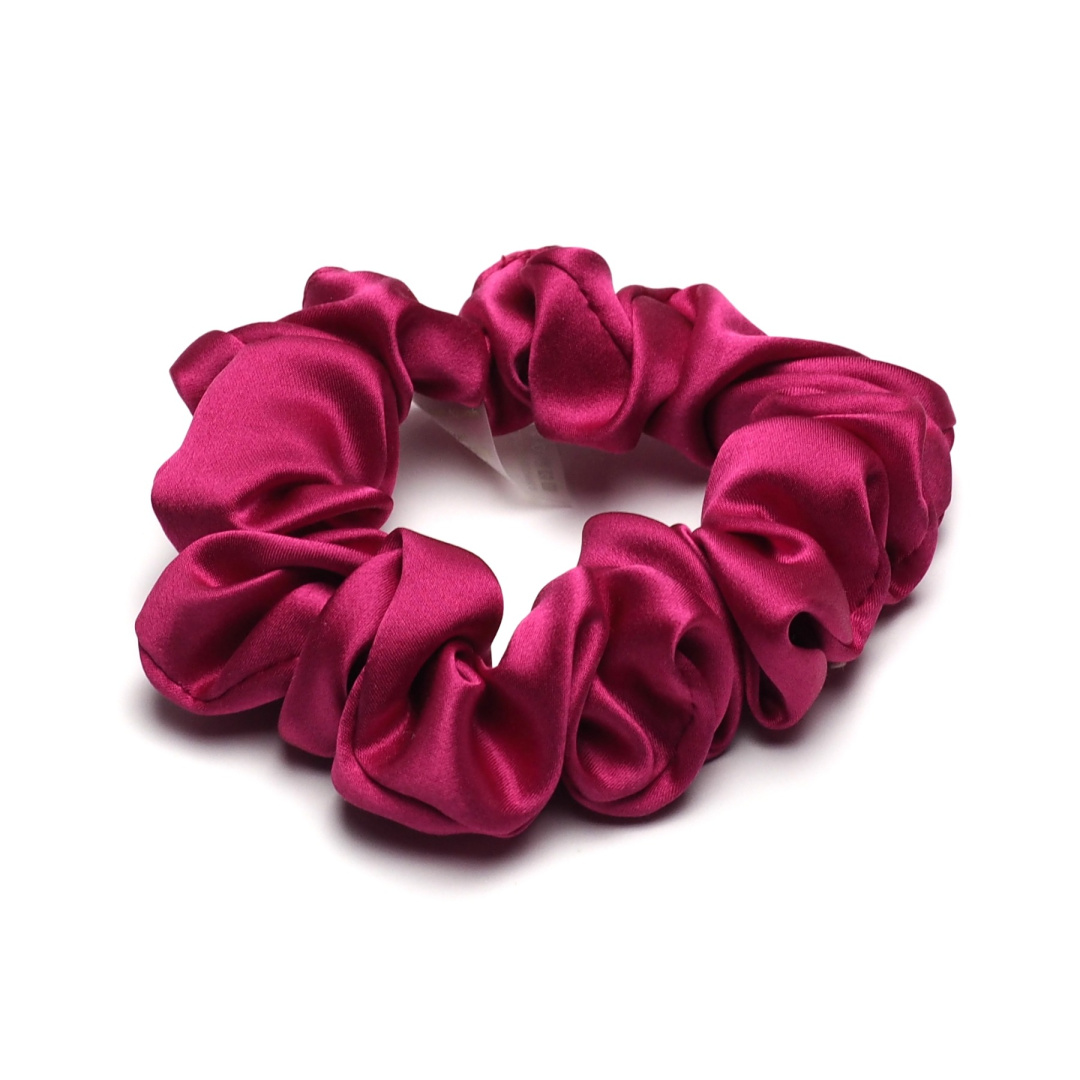 JG-012 Scrunchie jedwabna gumka do w�os�w fuksja